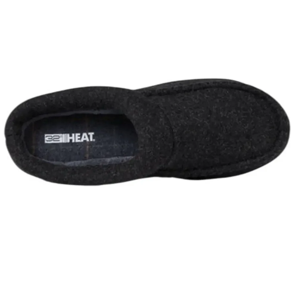 Slippers for Men's 32 degrees Indoor Outdoor Black Slip On Memory Foam SZ/M 9-10